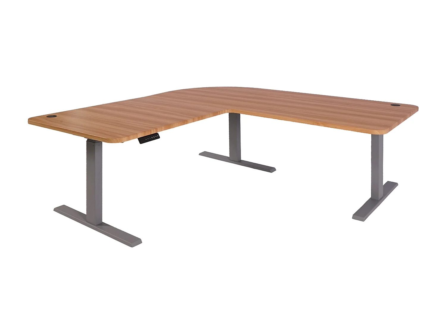 Eck-Schreibtisch MCW-D40, Eiche-Dekor, grau