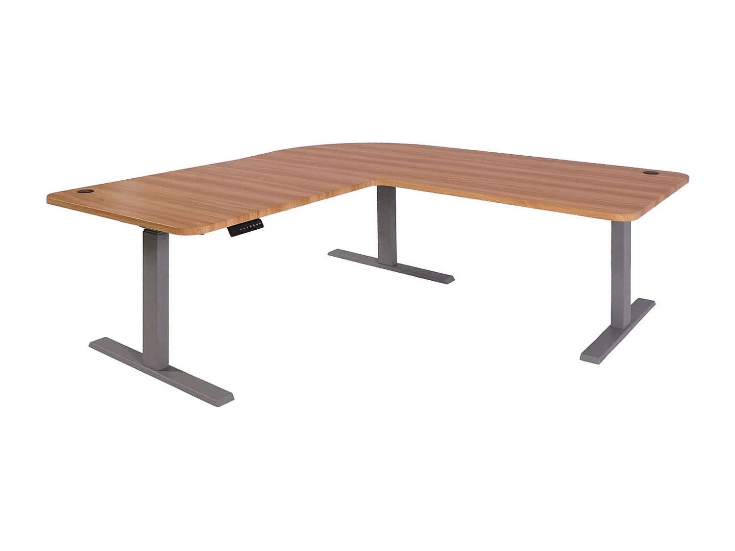 Eck-Schreibtisch MCW-D40, Eiche-Dekor, grau