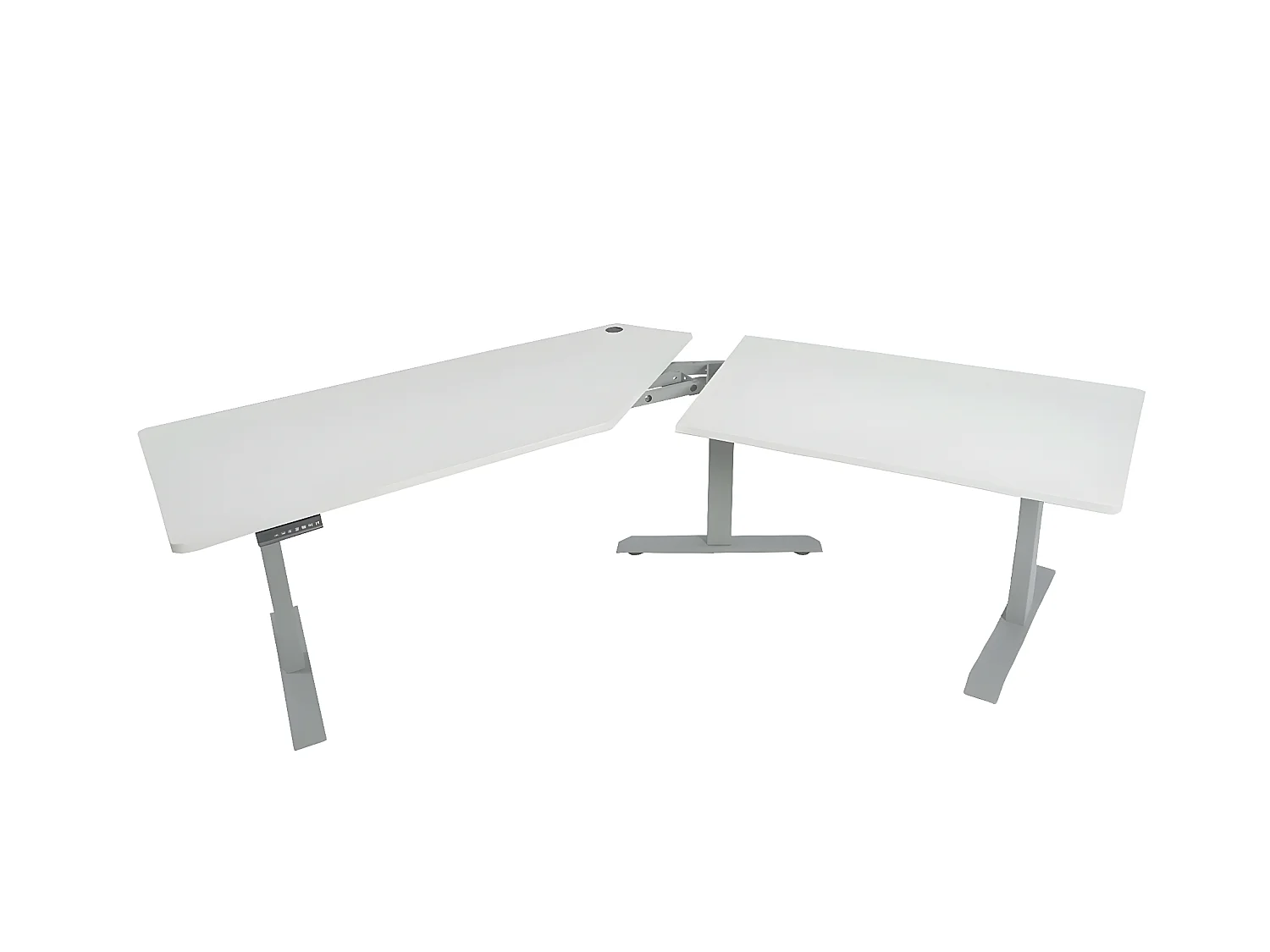 Schreibtisch MCW-D40, Weiß, grau