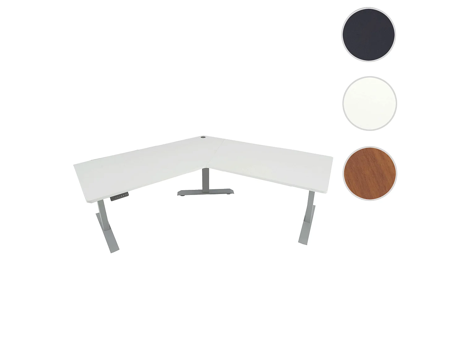 Schreibtisch MCW-D40, Weiß, grau