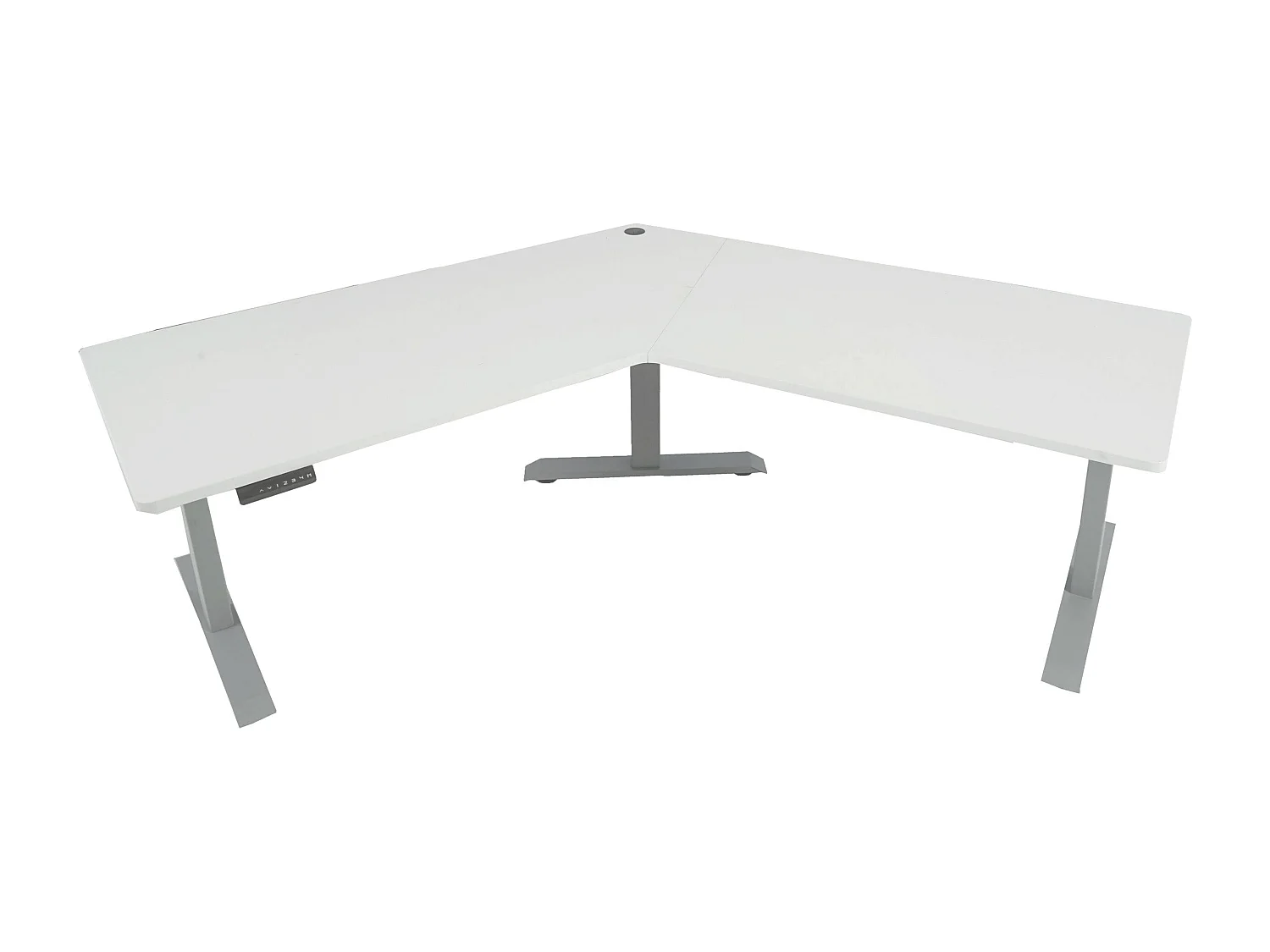 Schreibtisch MCW-D40, Weiß, grau