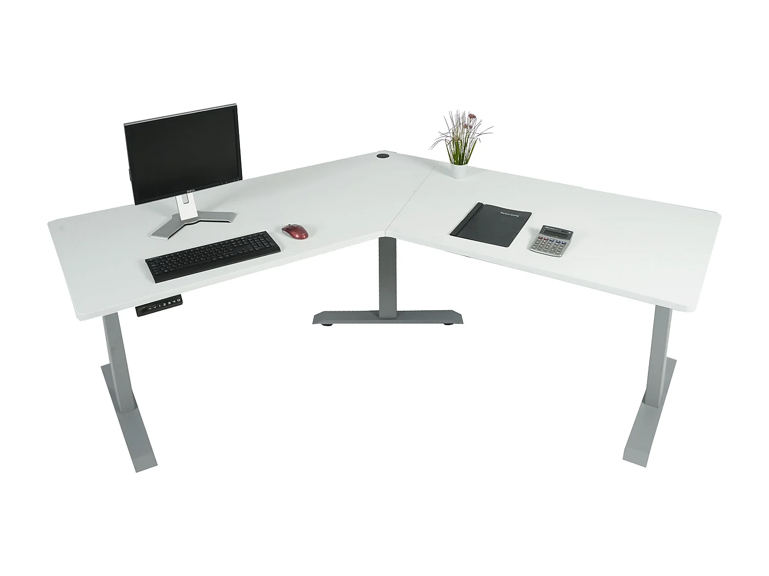 Schreibtisch MCW-D40, Weiß, grau