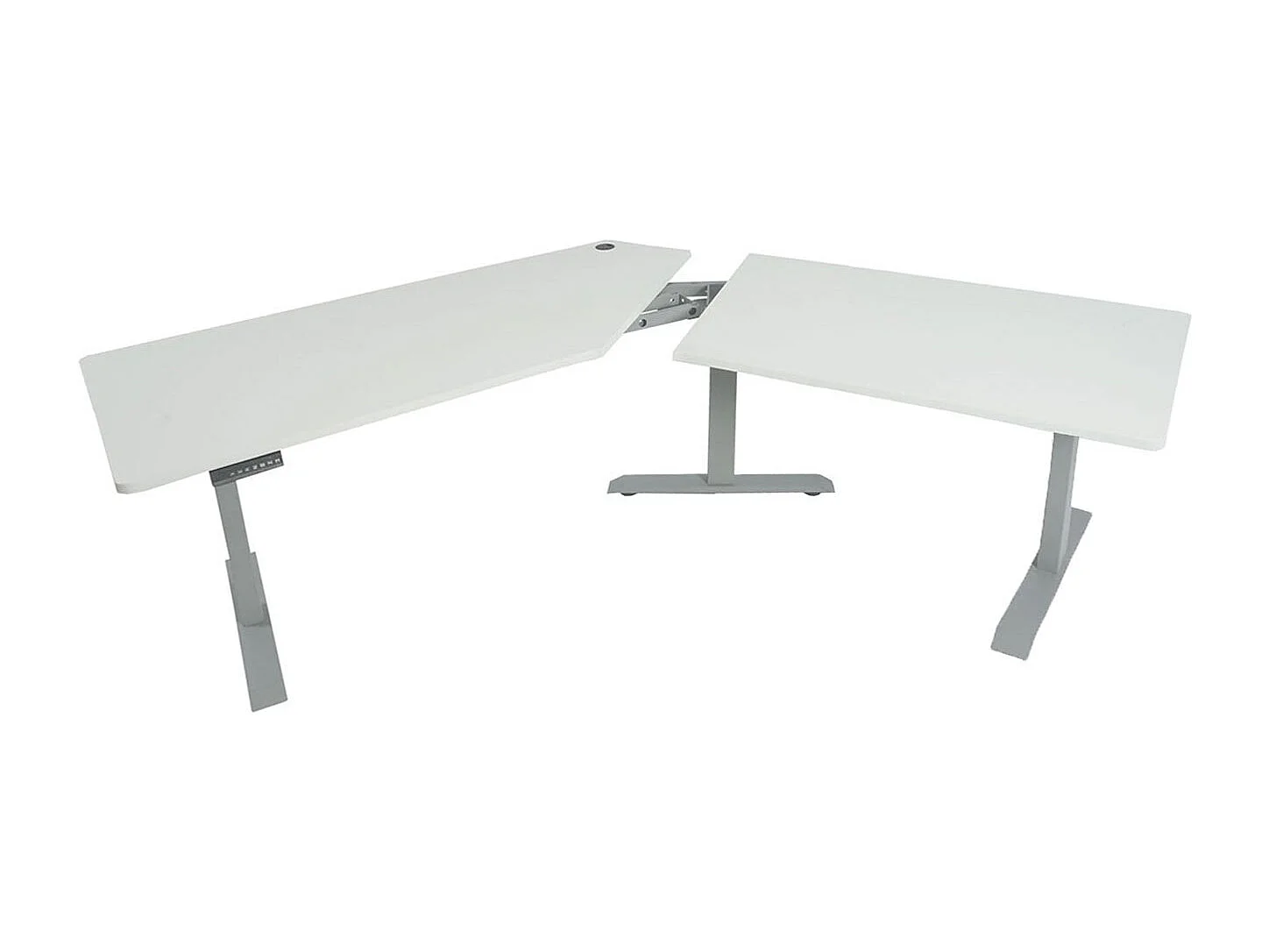 Schreibtisch MCW-D40, Weiß, grau