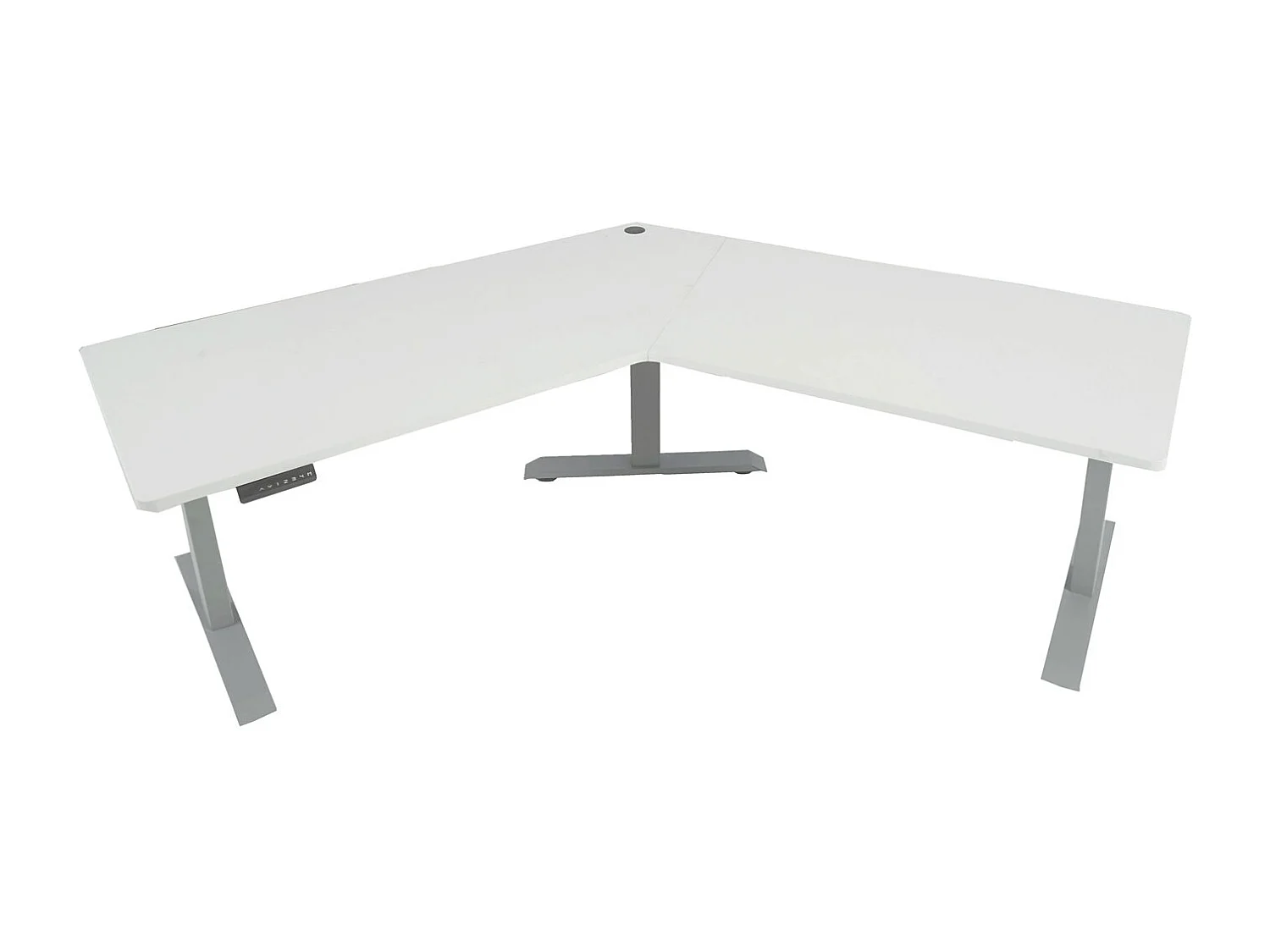 Schreibtisch MCW-D40, Weiß, grau