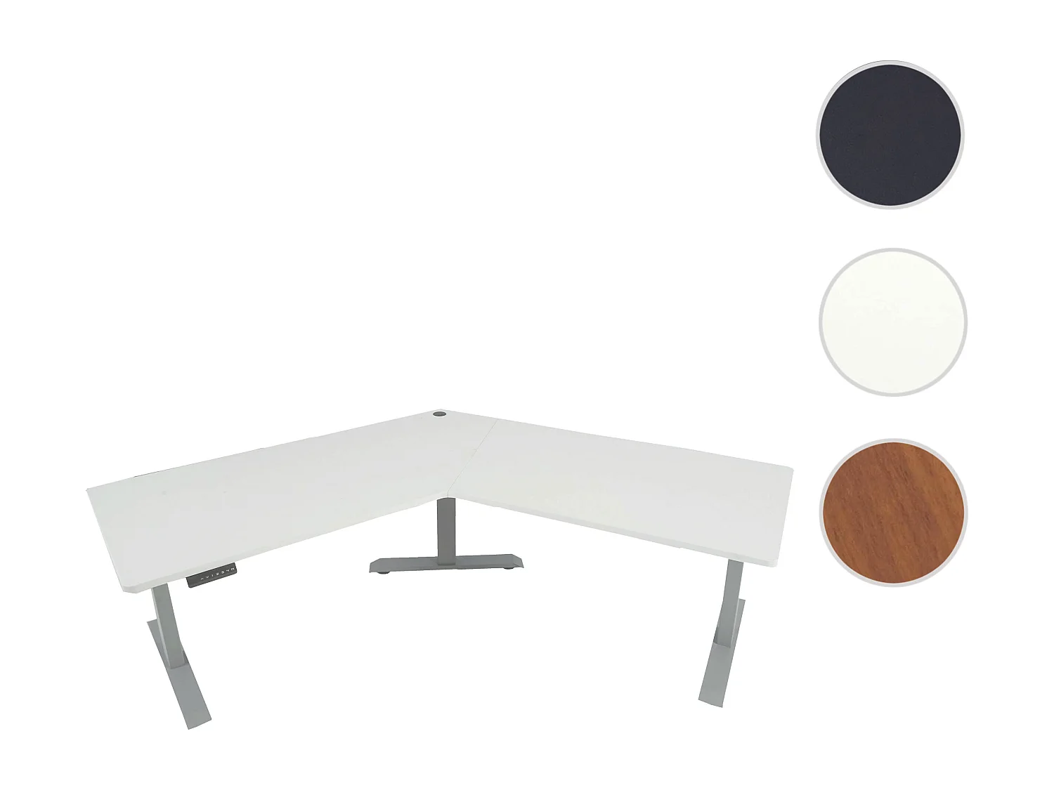 Schreibtisch MCW-D40, Weiß, grau