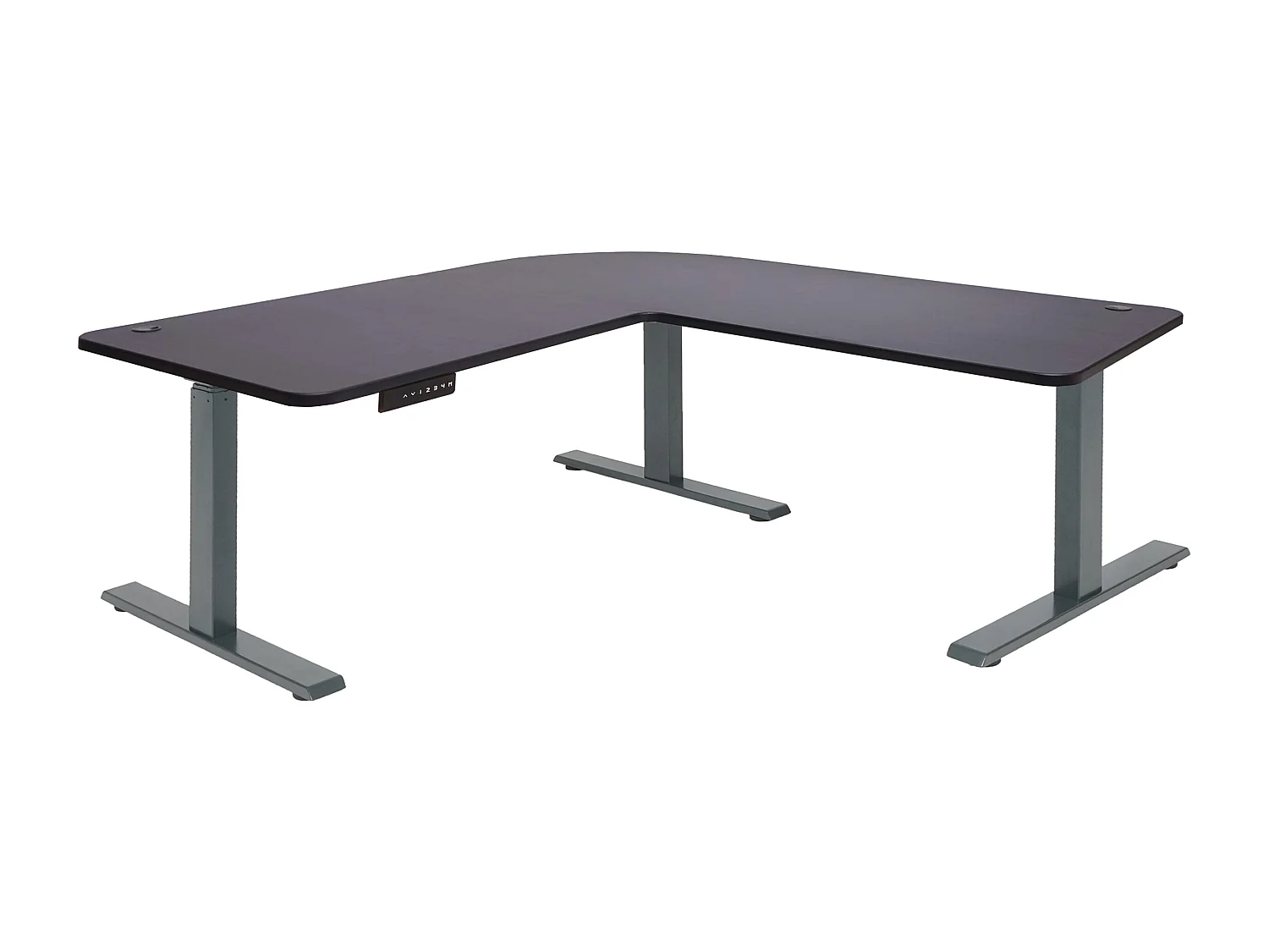 Eck-Schreibtisch MCW-D40, Schwarz, anthrazit-grau