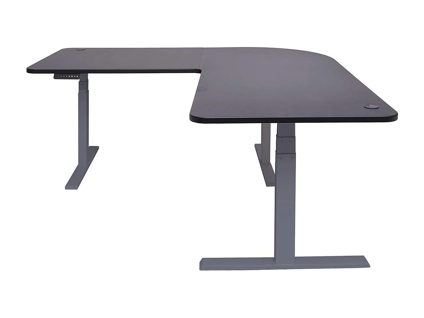 Eck-Schreibtisch MCW-D40, Schwarz, anthrazit-grau