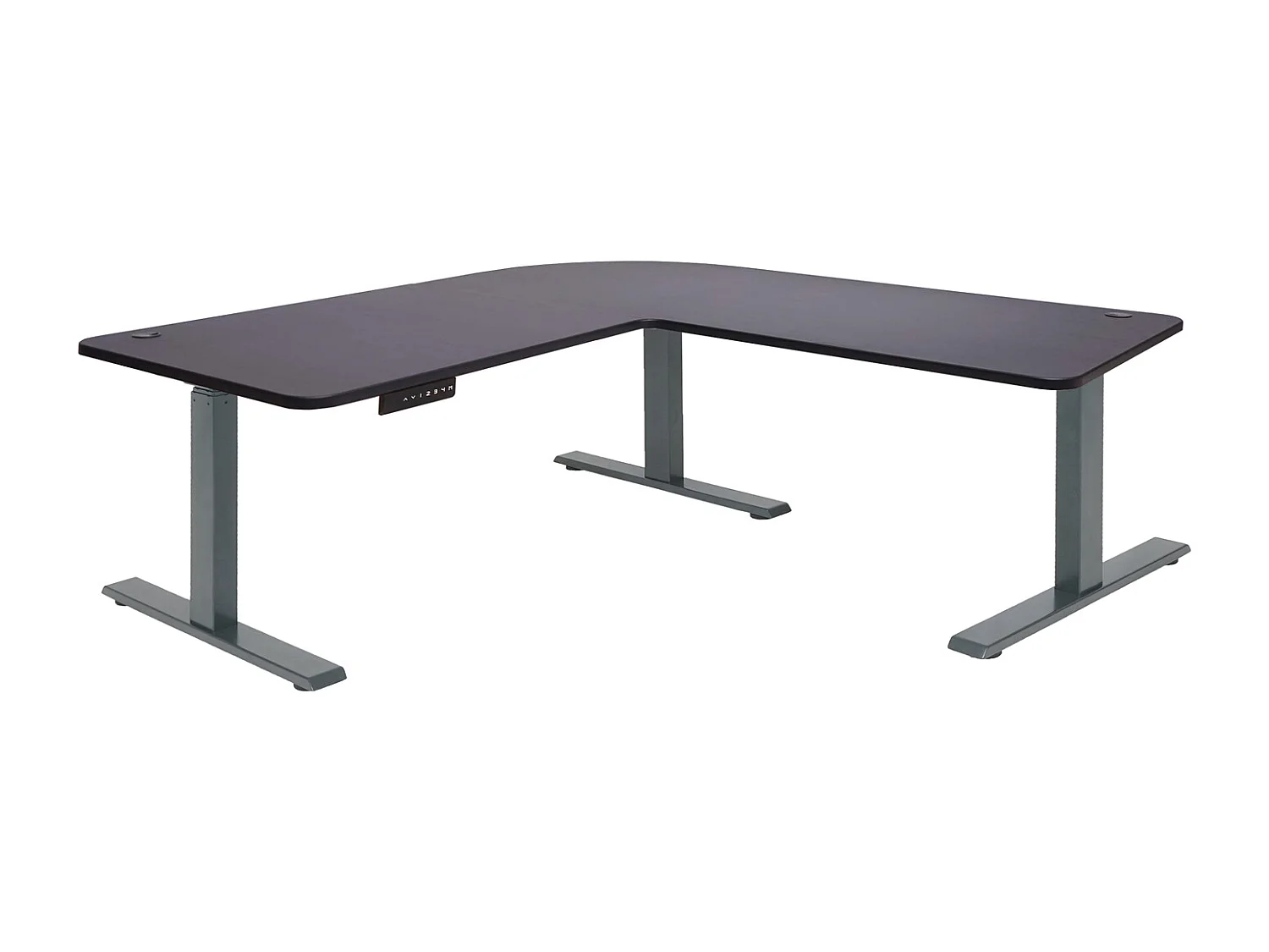 Eck-Schreibtisch MCW-D40, Schwarz, anthrazit-grau