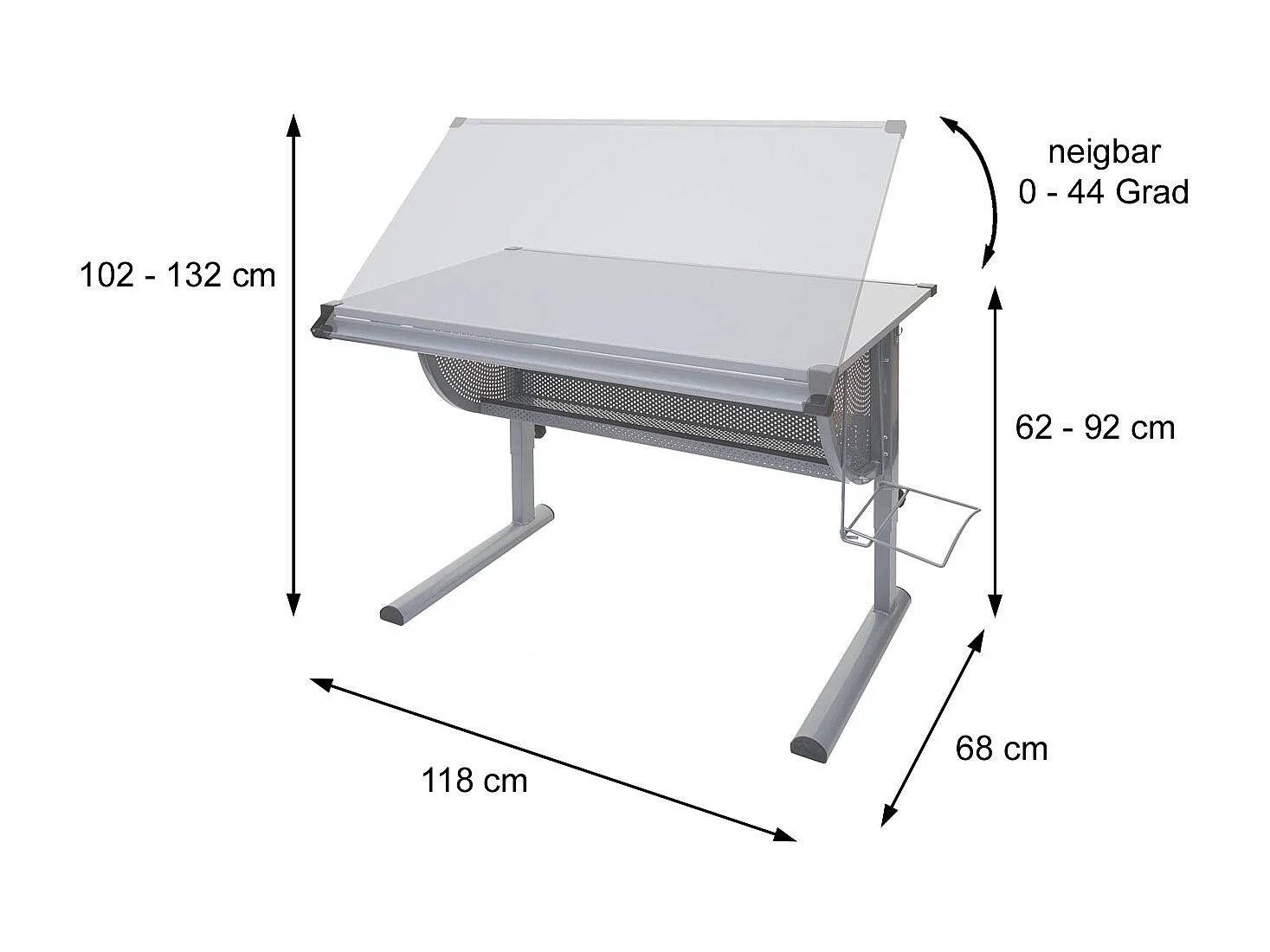 Bureau d'écolier Preston,  blanc