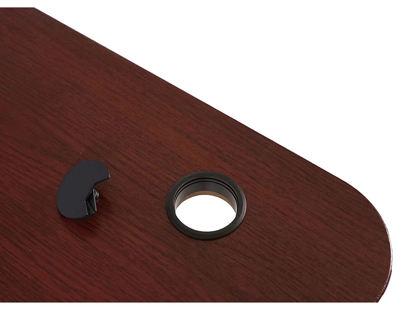 Eck-Schreibtisch MCW-D40, Kirsch-Dekor, grau