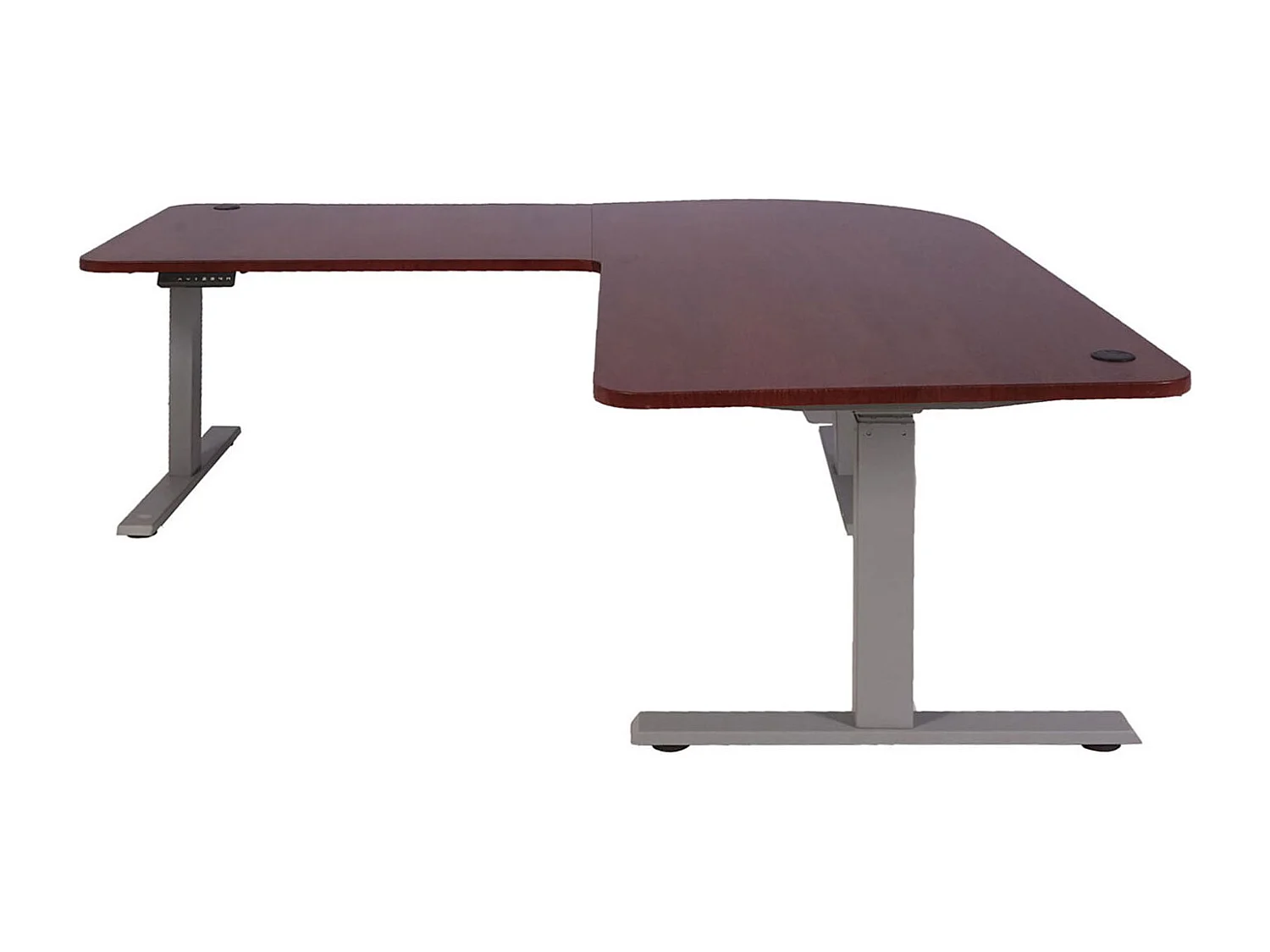 Eck-Schreibtisch MCW-D40, Kirsch-Dekor, grau