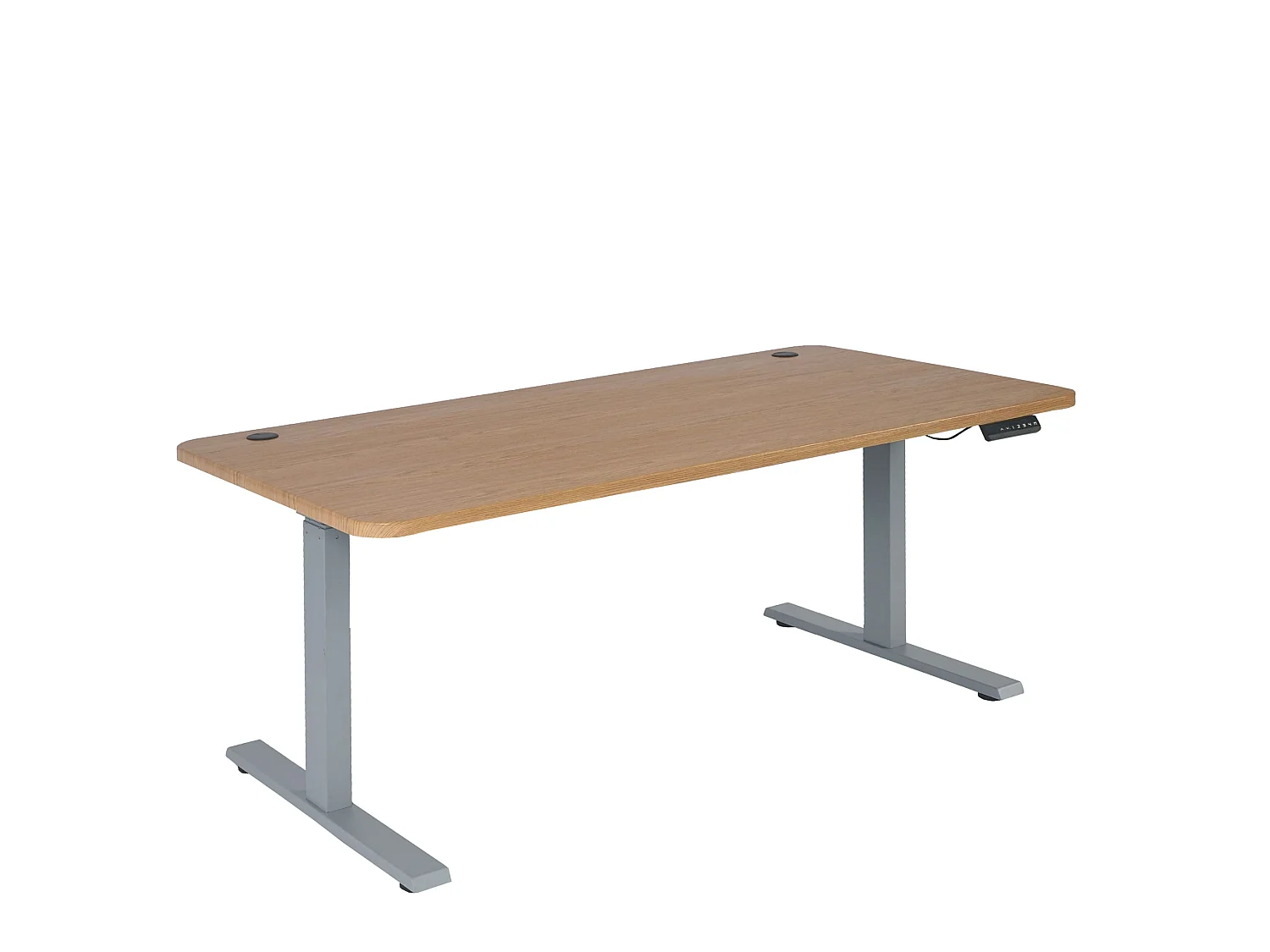 Schreibtisch MCW-D40, Braun Struktur, grau