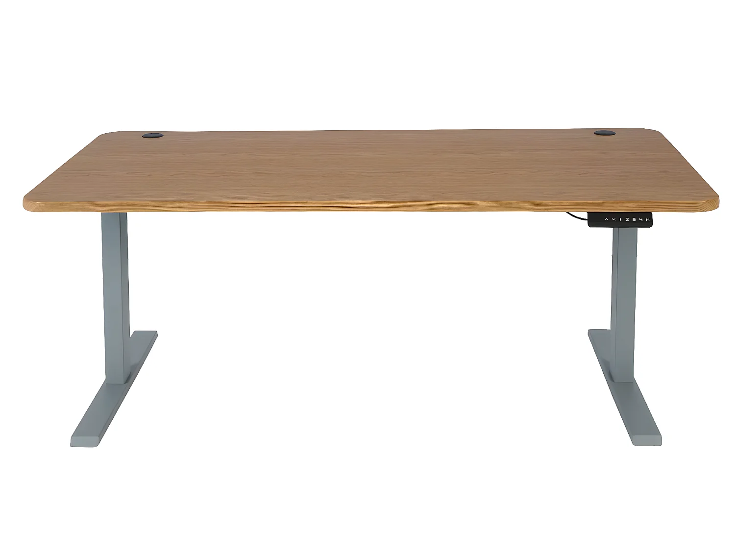 Schreibtisch MCW-D40, Braun Struktur, grau