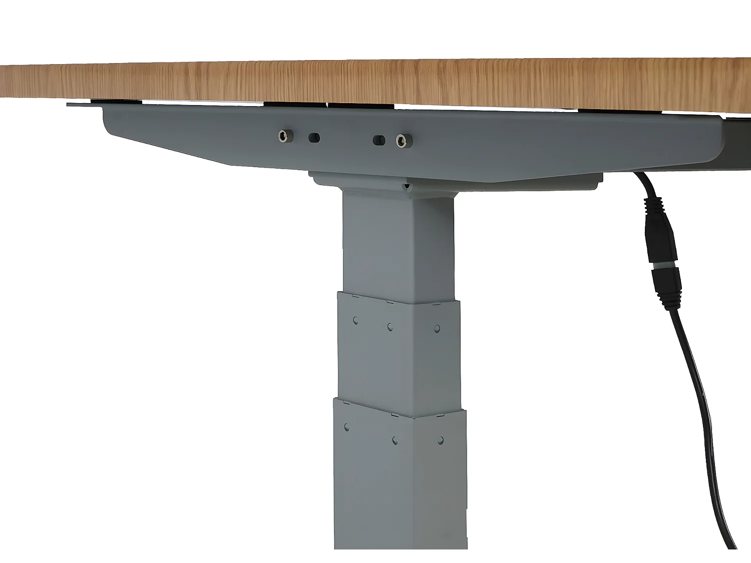 Schreibtisch MCW-D40, Braun Struktur, grau