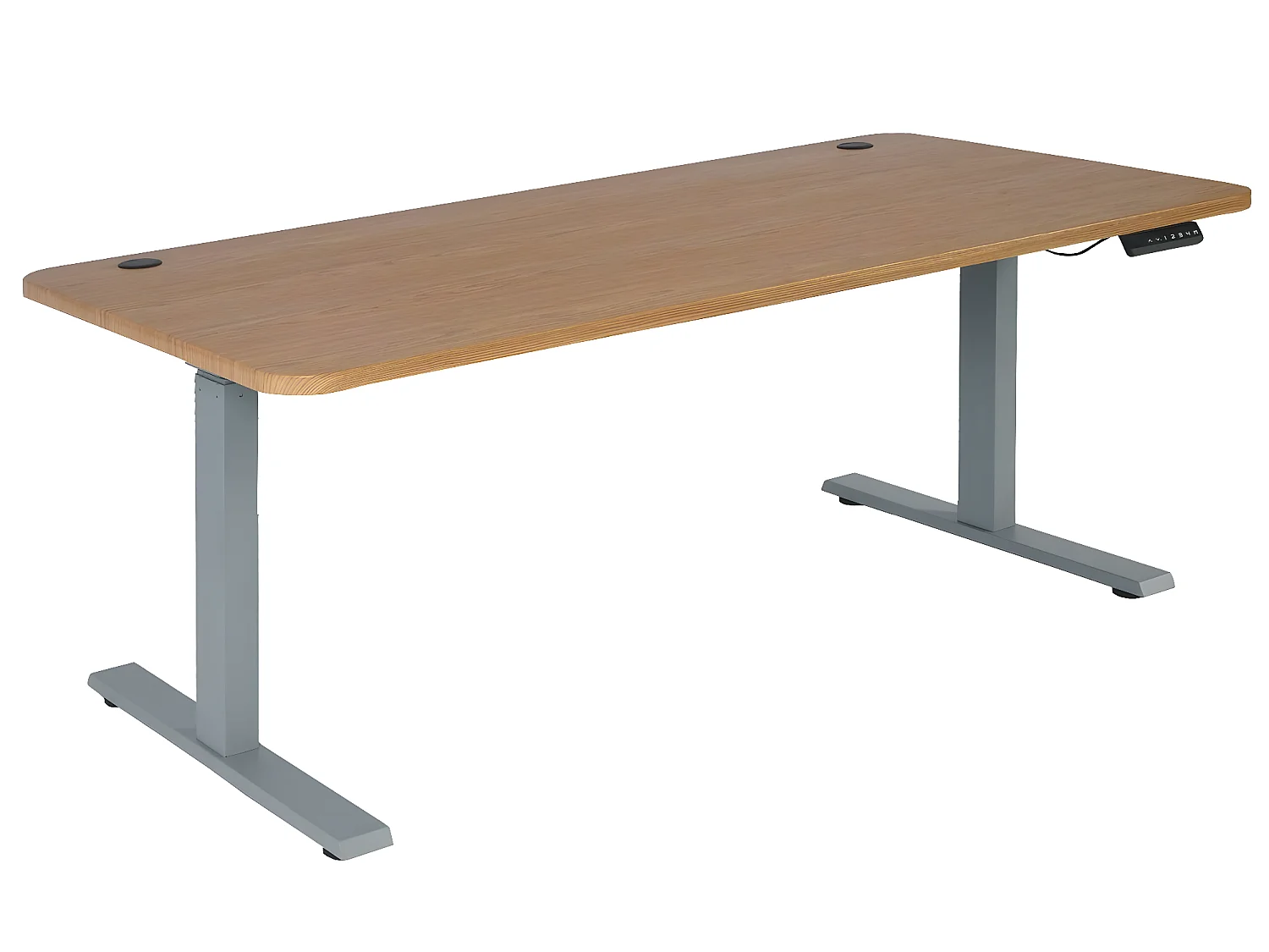 Schreibtisch MCW-D40, Braun Struktur, grau