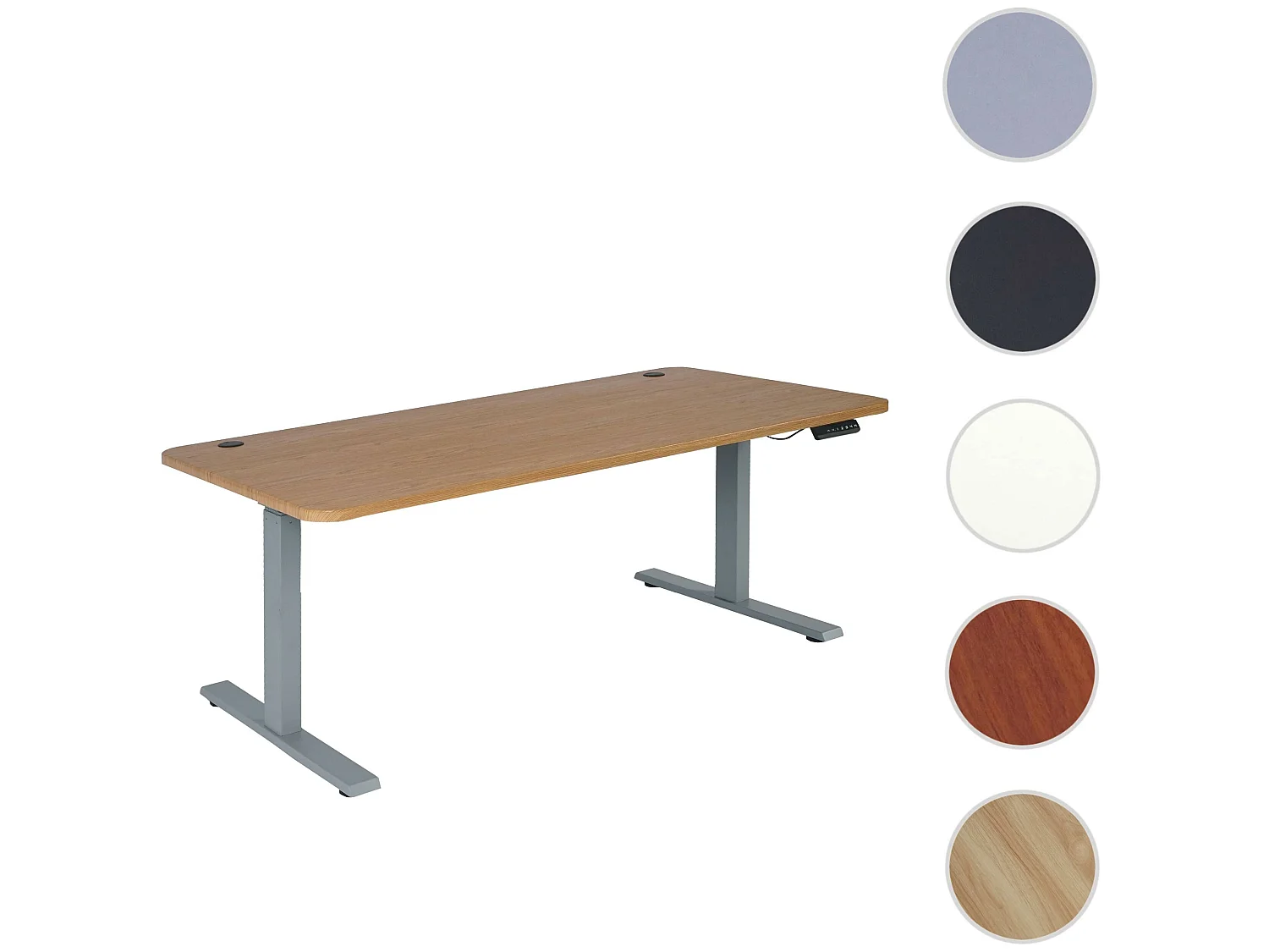 Schreibtisch MCW-D40, Braun Struktur, grau