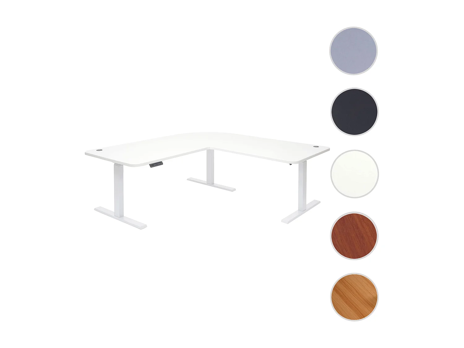 Eck-Schreibtisch MCW-D40, Weiß, weiß