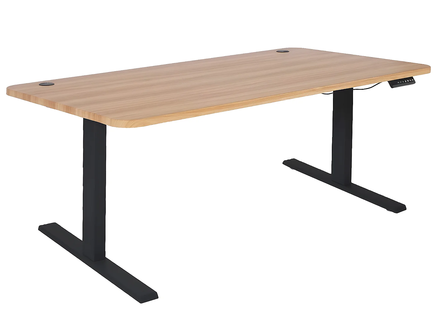 Schreibtisch MCW-D40, Eiche-Dekor, schwarz