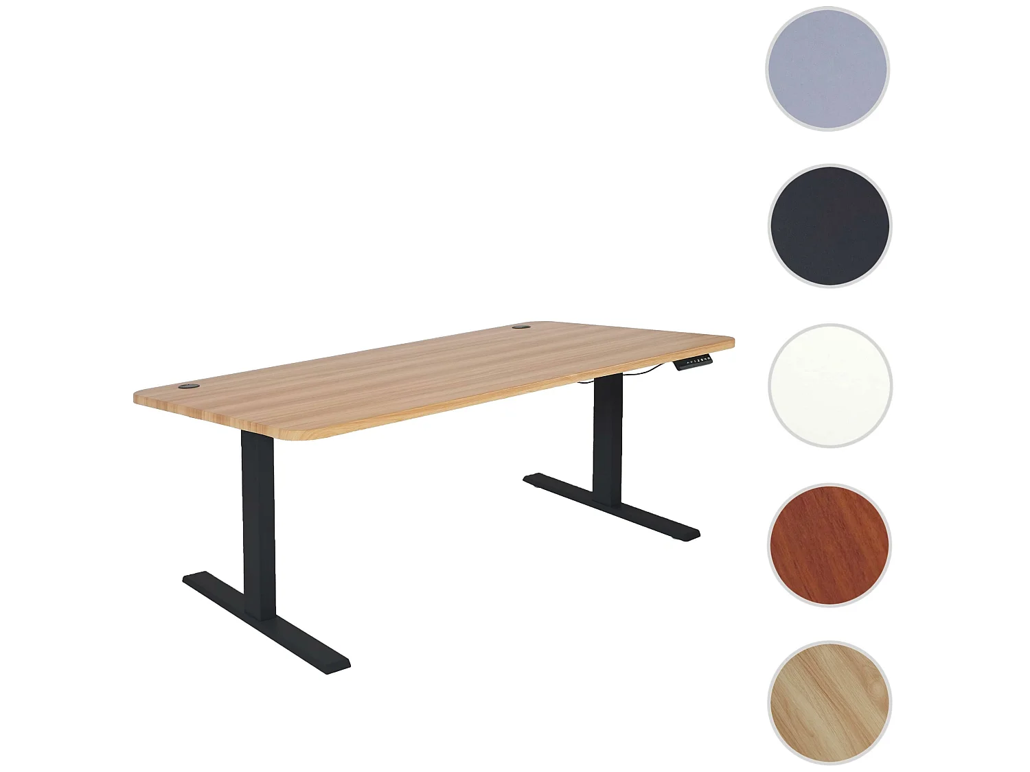 Schreibtisch MCW-D40, Eiche-Dekor, schwarz