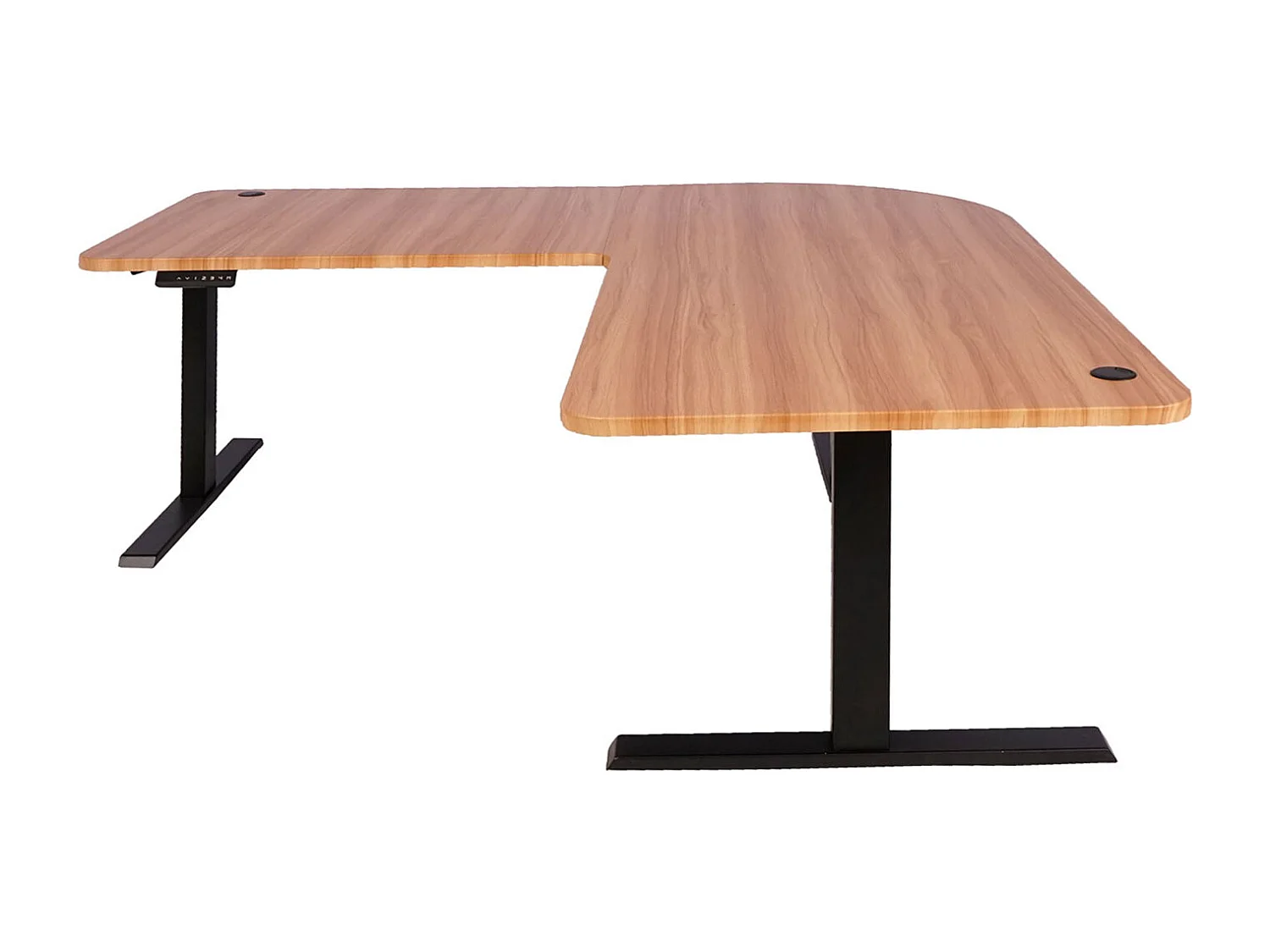 Eck-Schreibtisch MCW-D40, Eiche-Dekor, schwarz