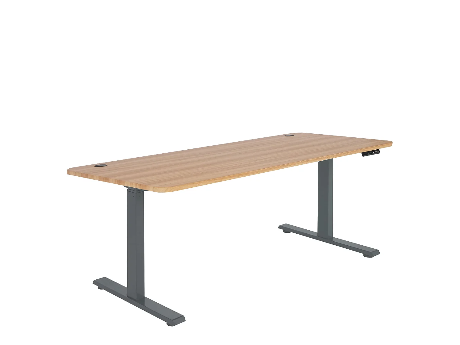 Schreibtisch MCW-D40, Eiche-Dekor, anthrazit-grau