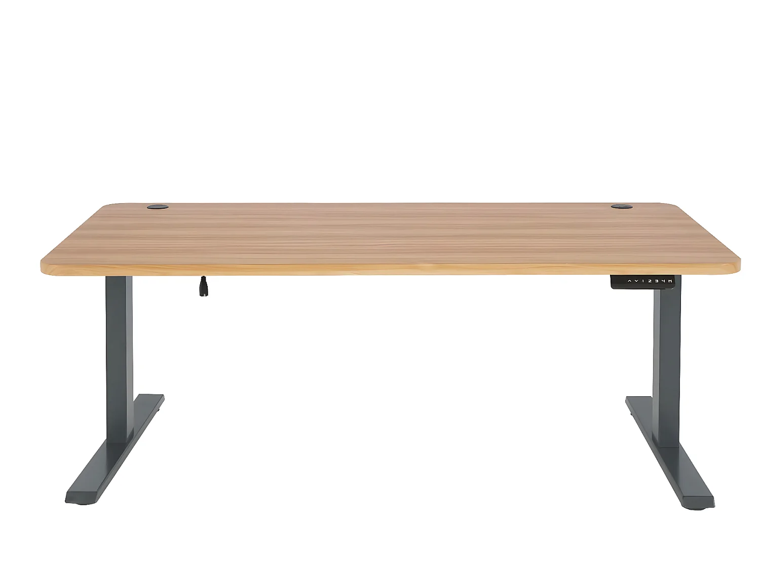 Schreibtisch MCW-D40, Eiche-Dekor, anthrazit-grau