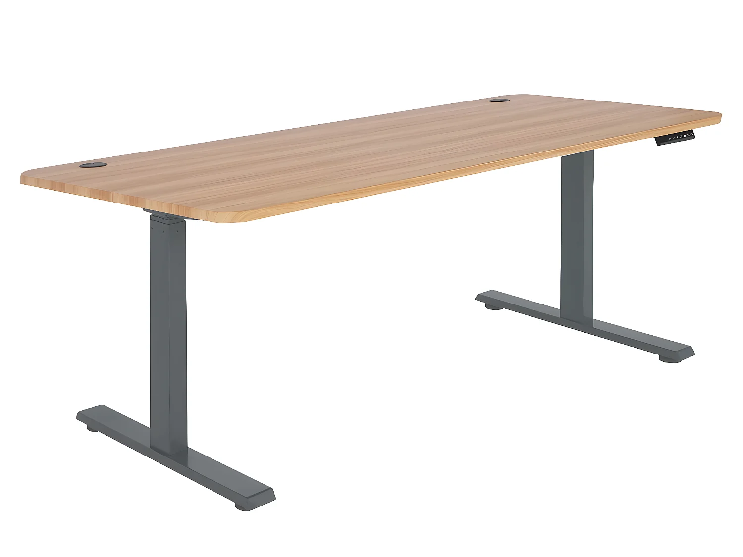 Schreibtisch MCW-D40, Eiche-Dekor, anthrazit-grau