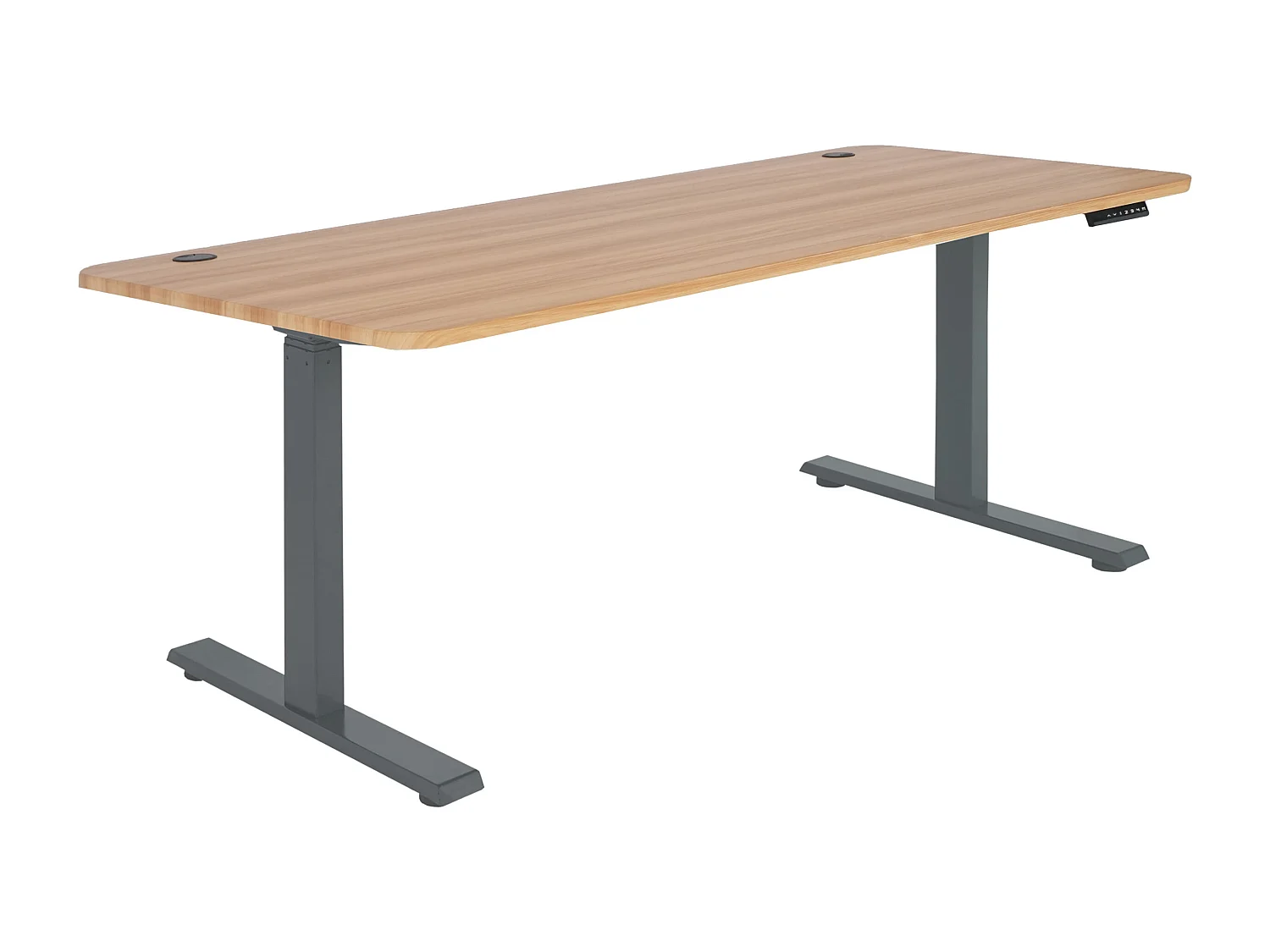 Schreibtisch MCW-D40, Eiche-Dekor, anthrazit-grau