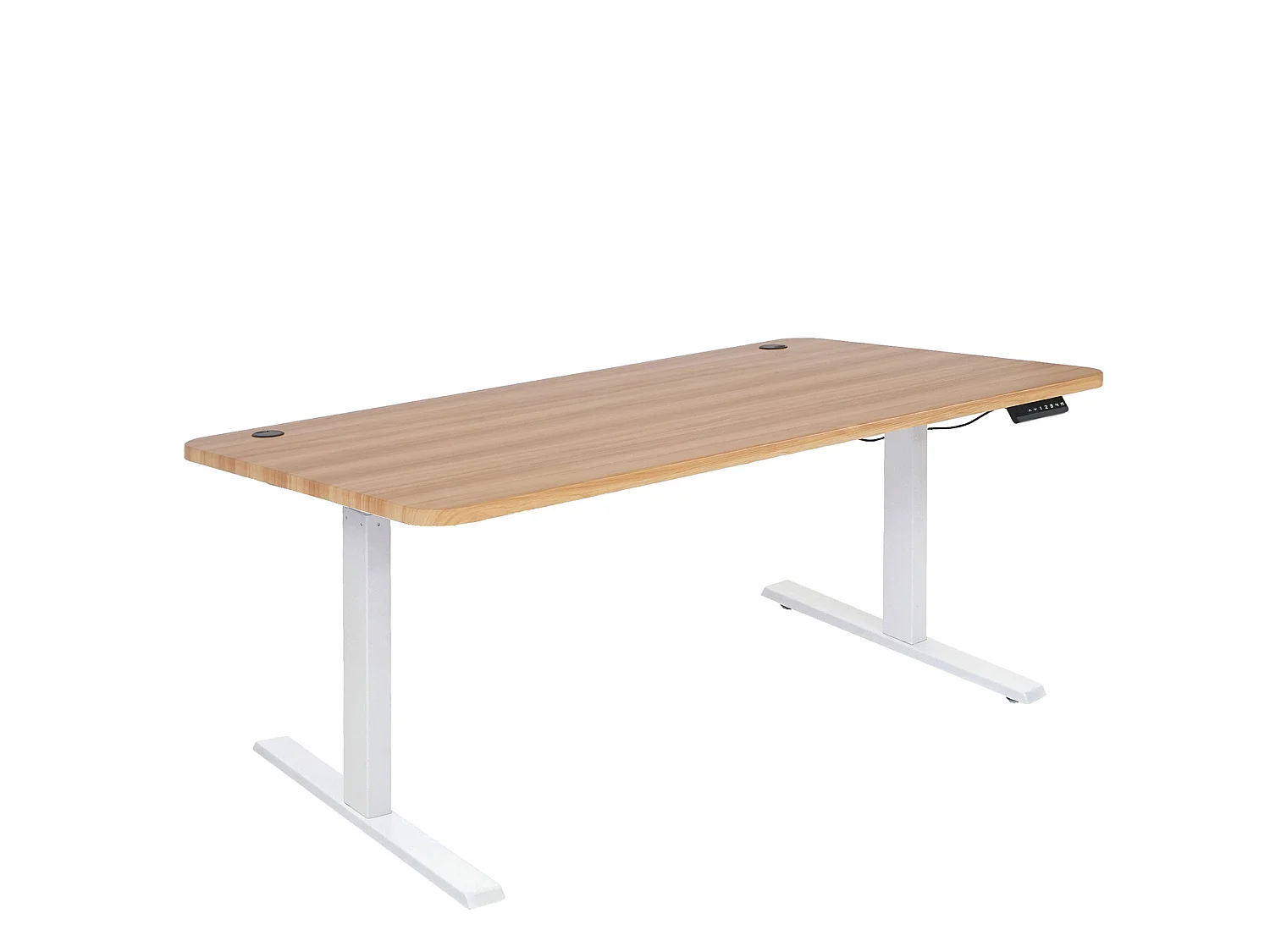 Schreibtisch MCW-D40, Eiche-Dekor, weiß