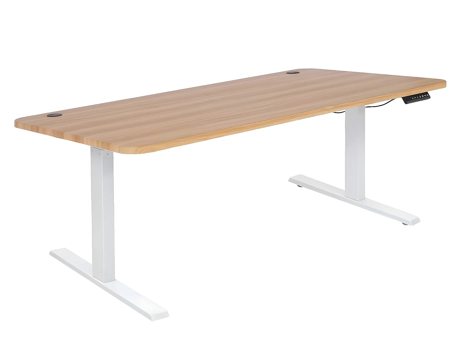 Schreibtisch MCW-D40, Eiche-Dekor, weiß