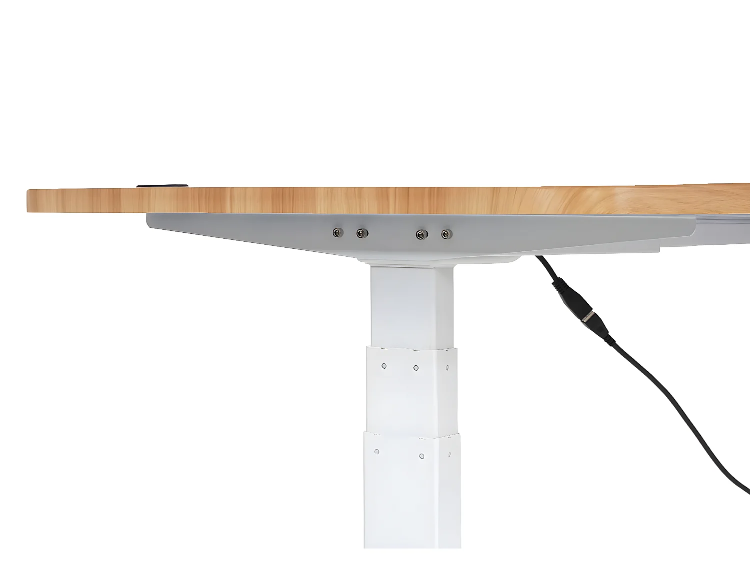 Schreibtisch MCW-D40, Eiche-Dekor, weiß