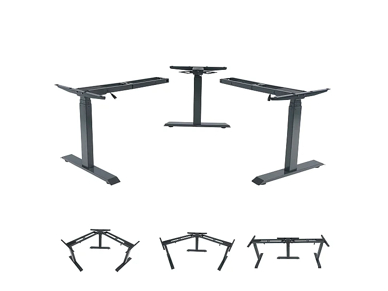 3in1 Gestell MCW-D40 Variabel Elektrisch, Anthrazit-grau