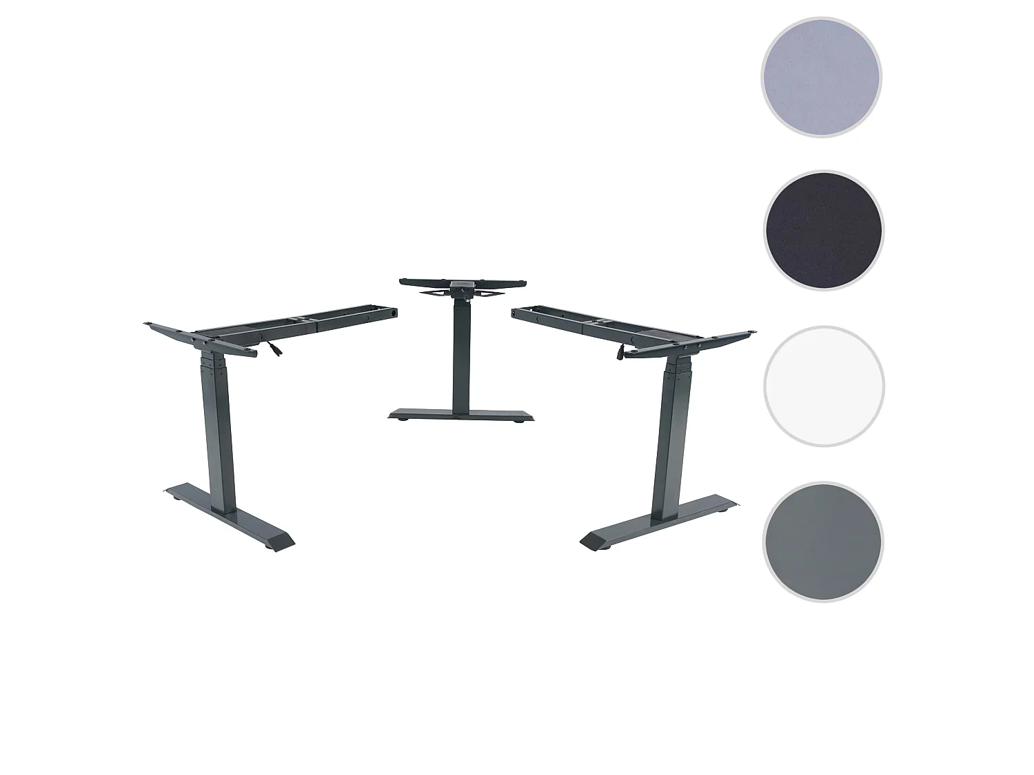 3in1 Gestell MCW-D40 Variabel Elektrisch, Anthrazit-grau