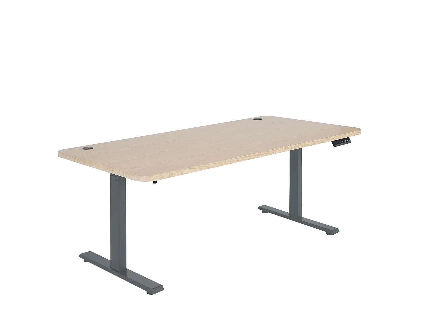 Schreibtisch MCW-D40, Hellbraun, anthrazit-grau