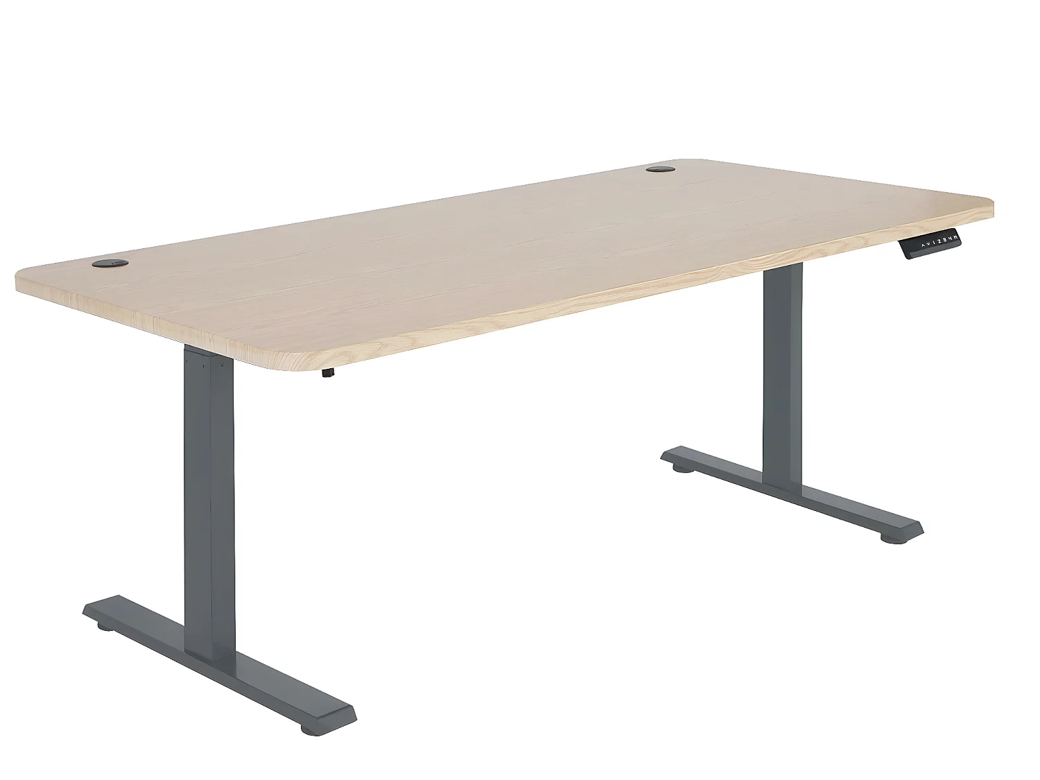 Schreibtisch MCW-D40, Hellbraun, anthrazit-grau