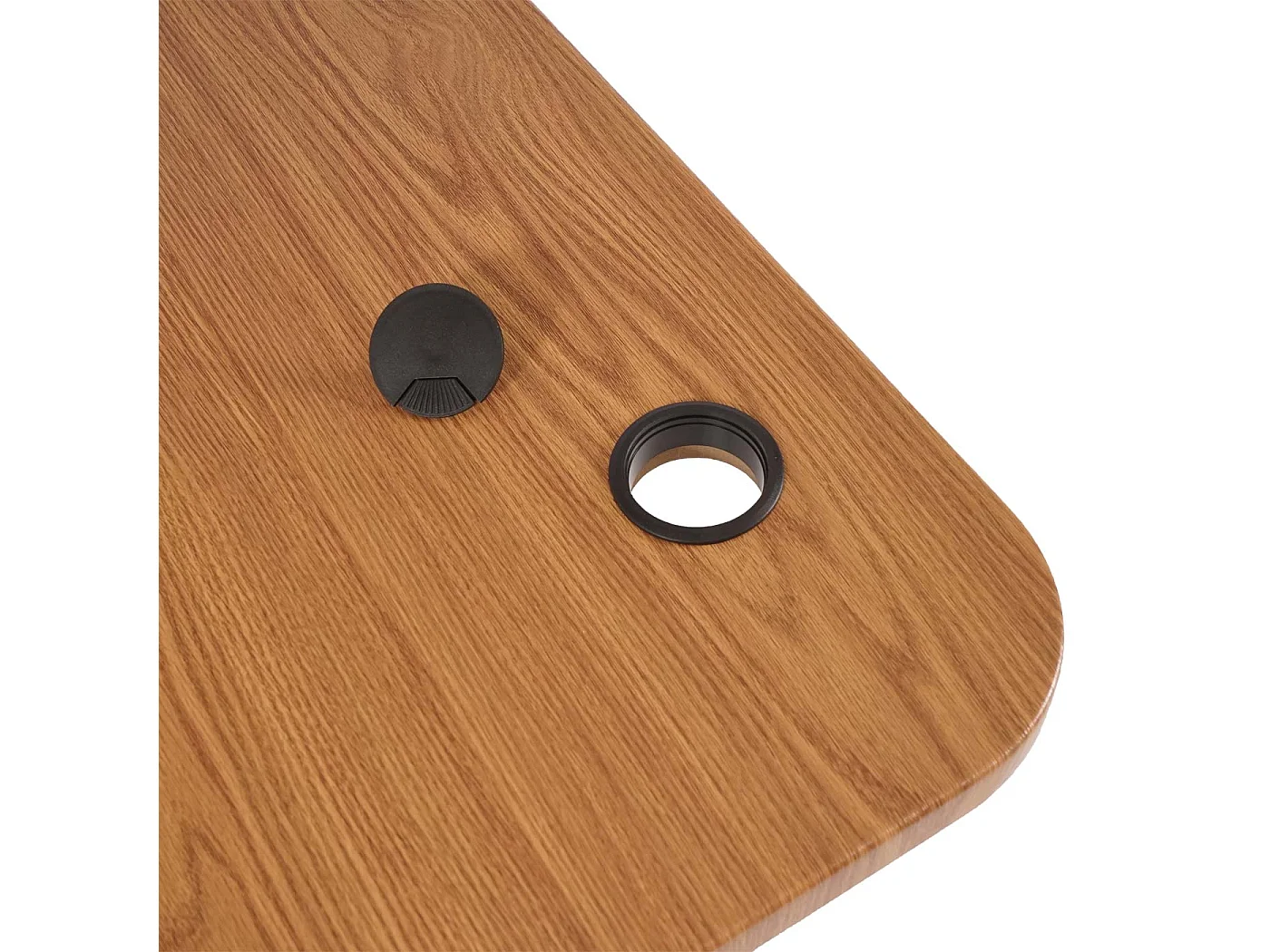 Eck-Schreibtisch MCW-D40, Braun Struktur, anthrazit-grau