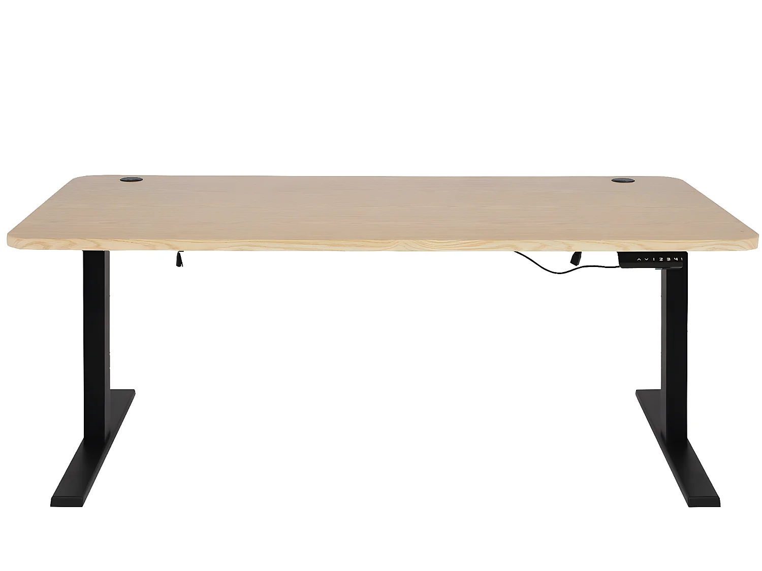 Schreibtisch MCW-D40, Hellbraun, schwarz