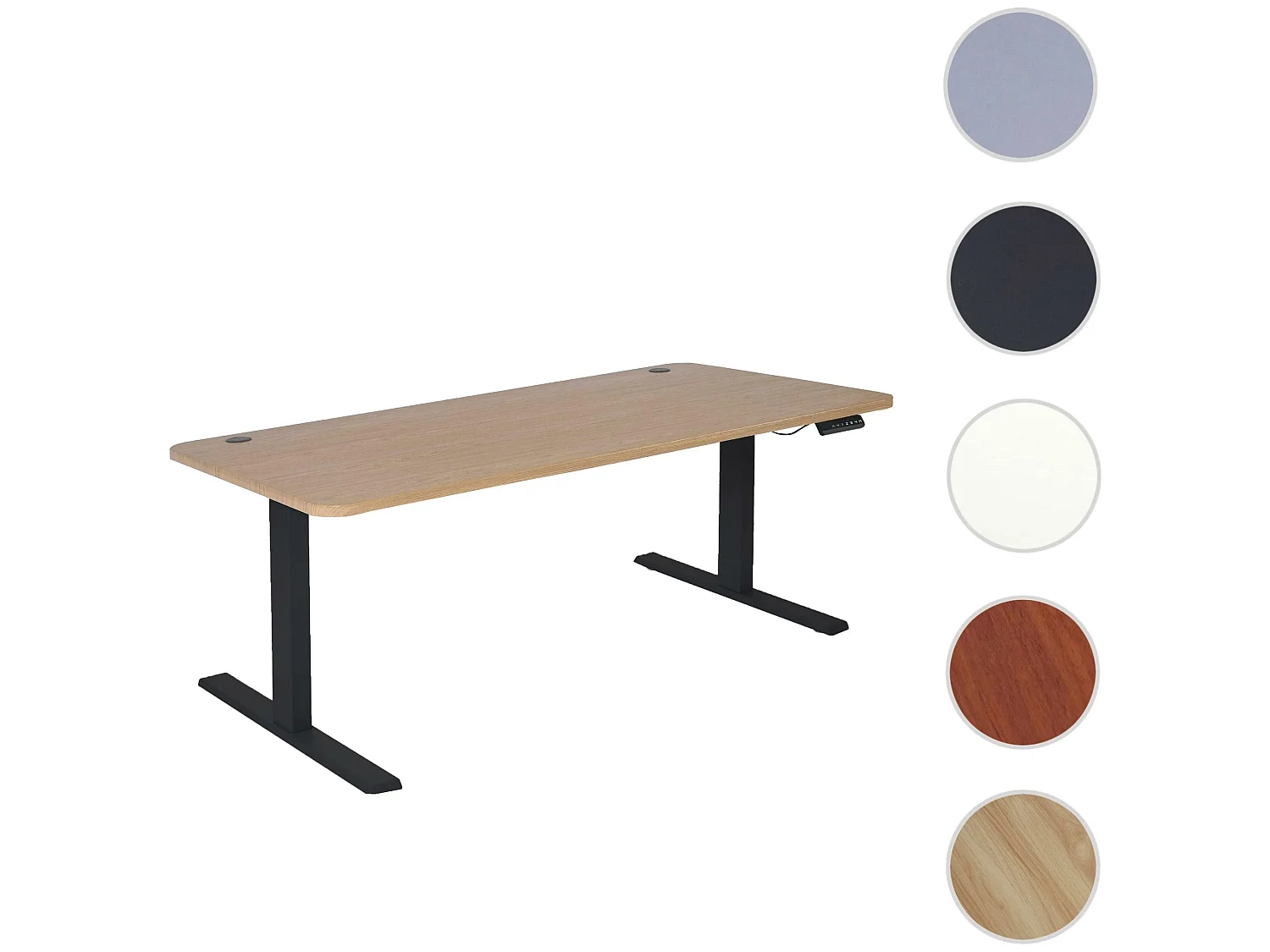 Schreibtisch MCW-D40, Hellbraun, schwarz