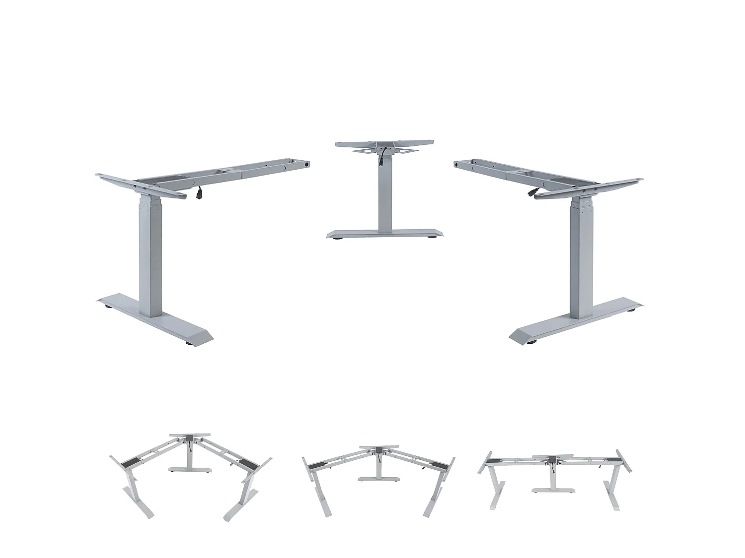 3in1 Gestell MCW-D40 Variabel Elektrisch, Grau