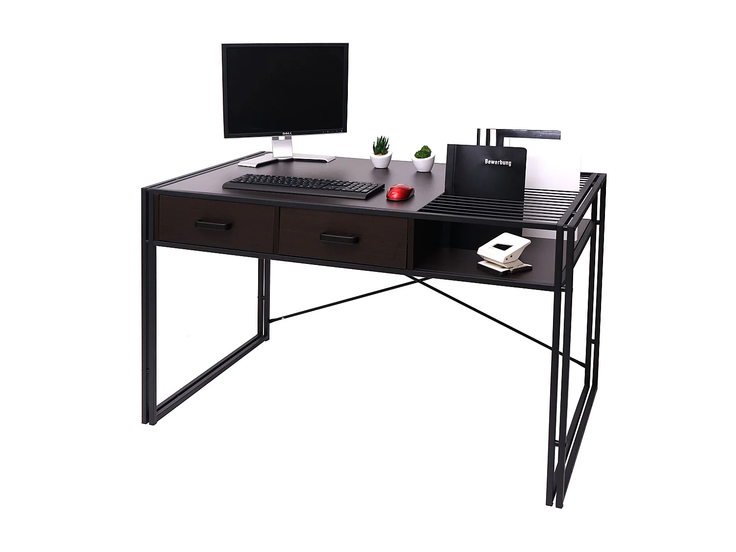 Biurko MCW-H91,  ciemny brąz