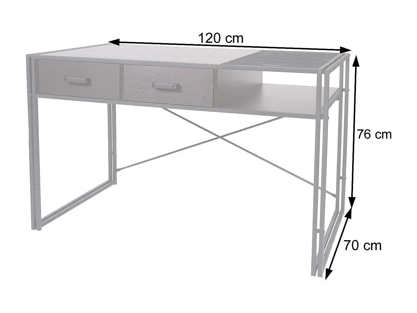 Biurko MCW-H91,  ciemny brąz