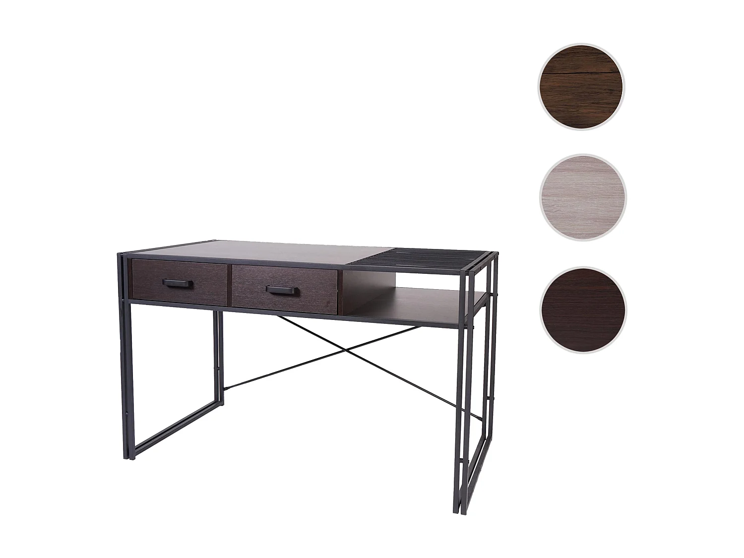 Biurko MCW-H91,  ciemny brąz