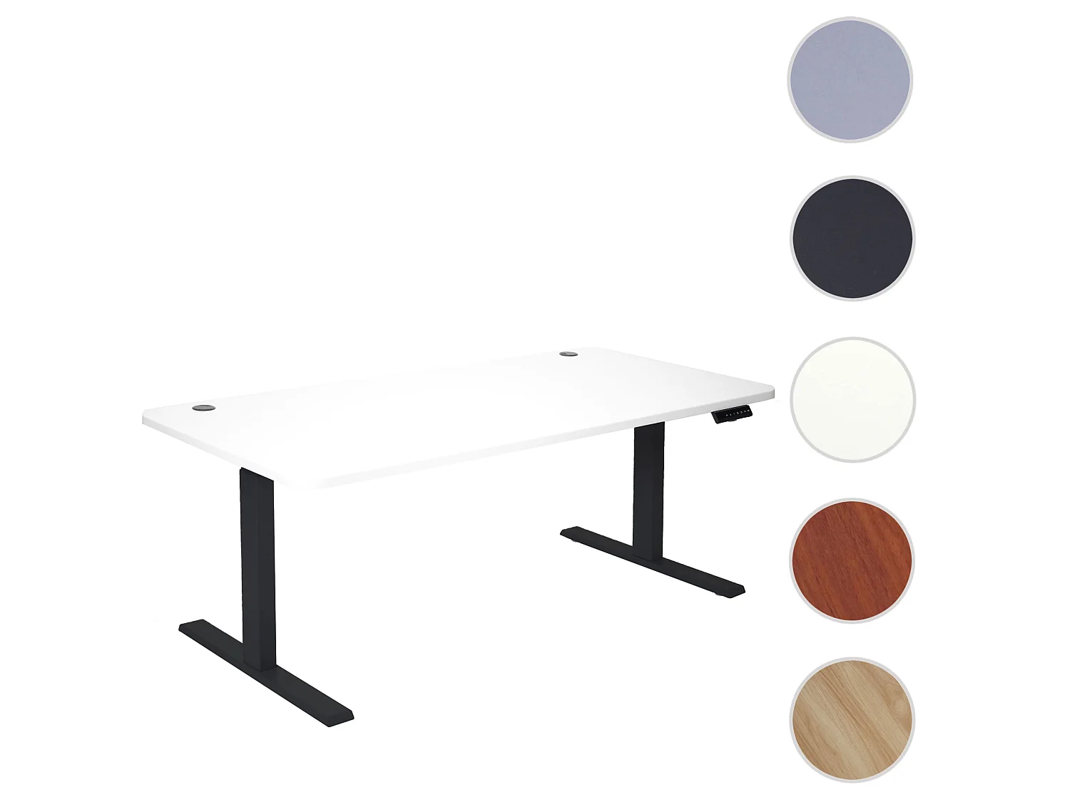 Schreibtisch MCW-D40, Weiß, schwarz