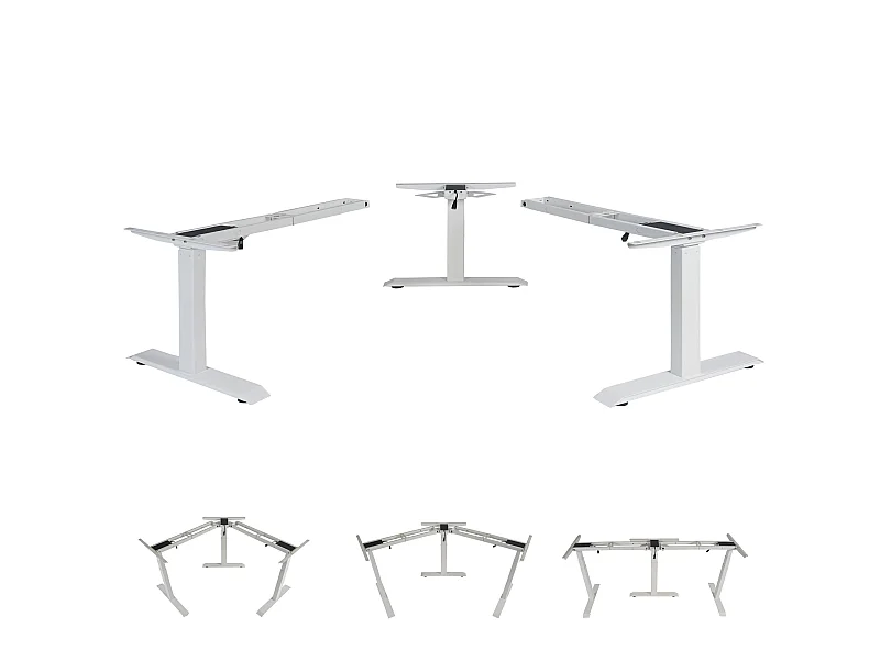 3in1 Gestell MCW-D40 Variabel Elektrisch, Weiß