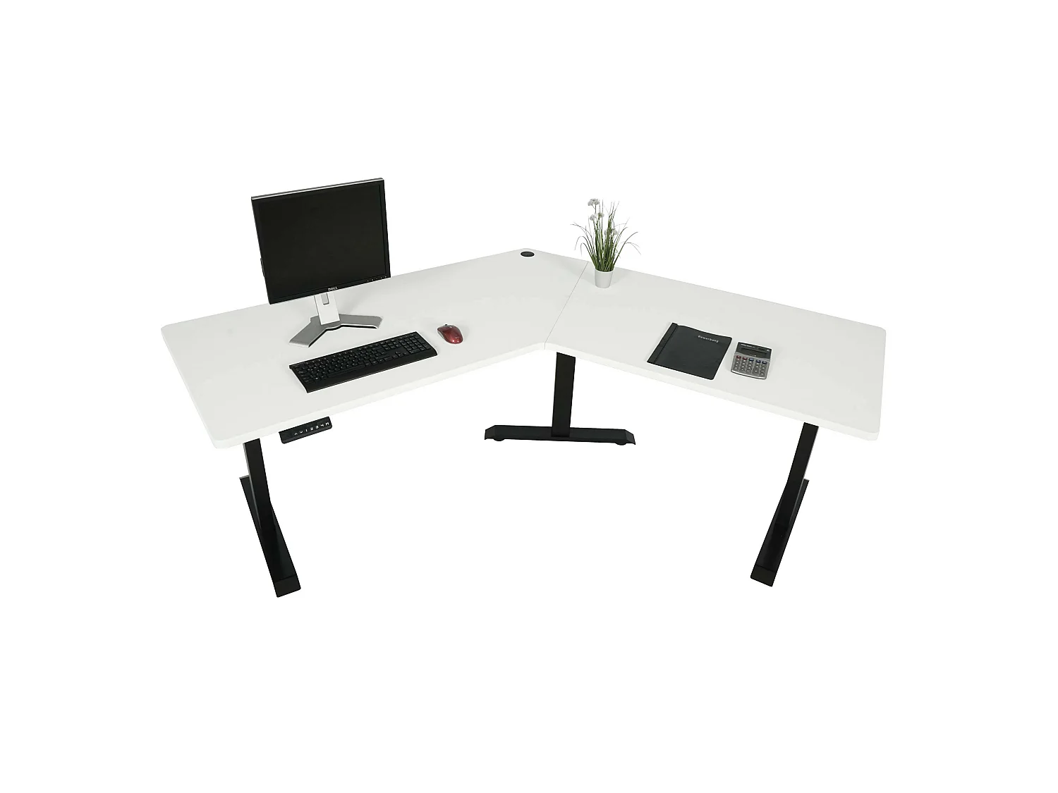 Schreibtisch MCW-D40, Weiß, schwarz