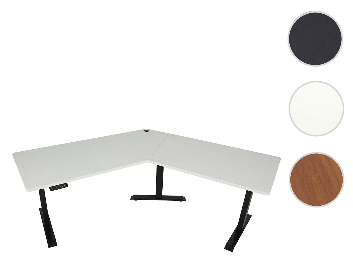 Schreibtisch MCW-D40, Weiß, schwarz