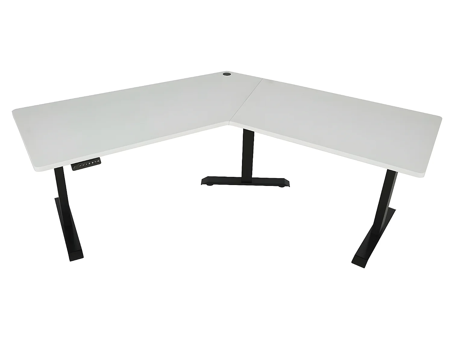 Schreibtisch MCW-D40, Weiß, schwarz