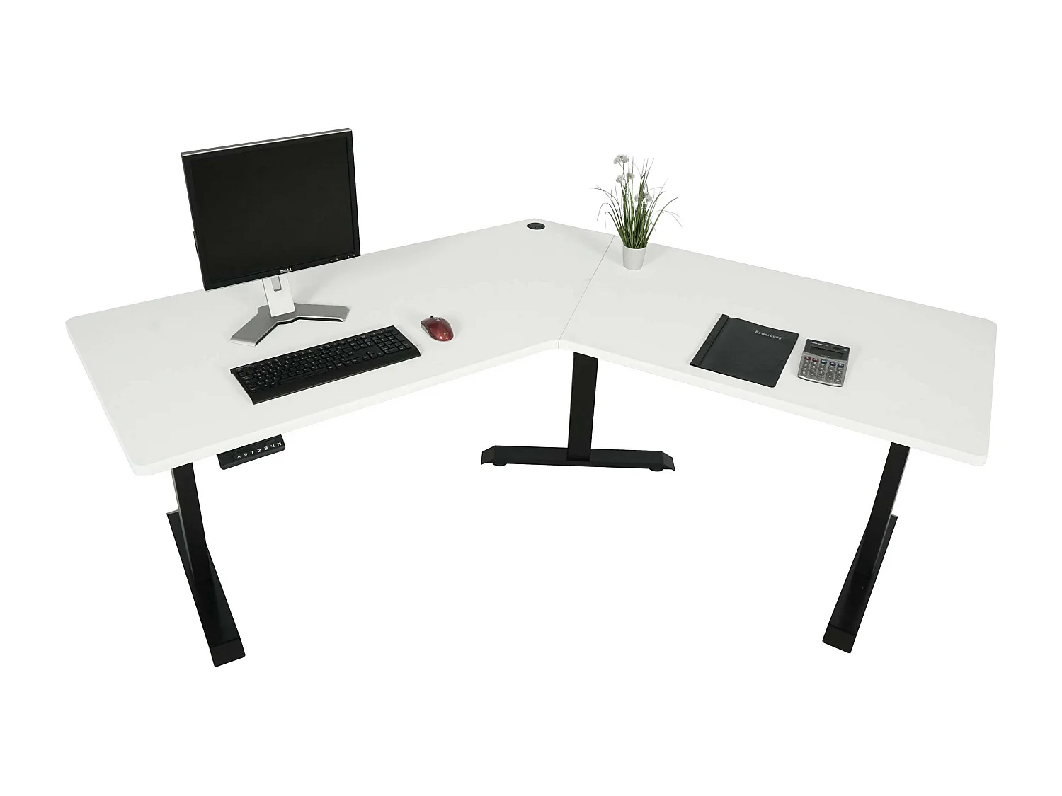 Schreibtisch MCW-D40, Weiß, schwarz