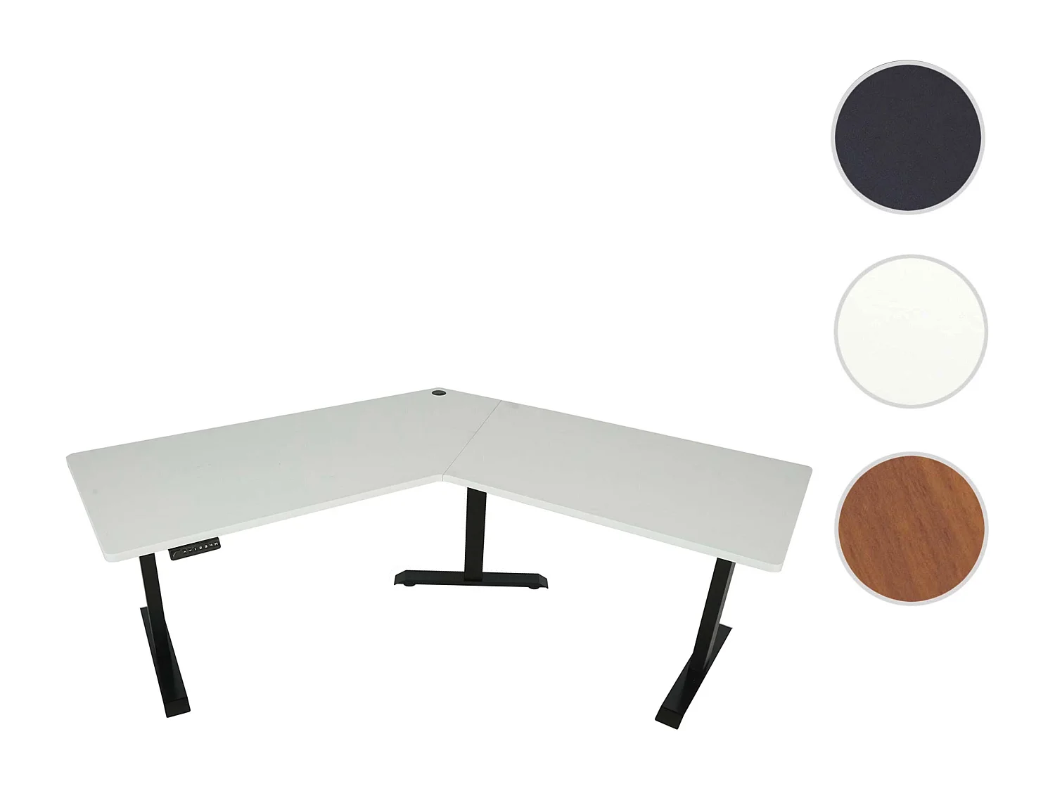 Schreibtisch MCW-D40, Weiß, schwarz