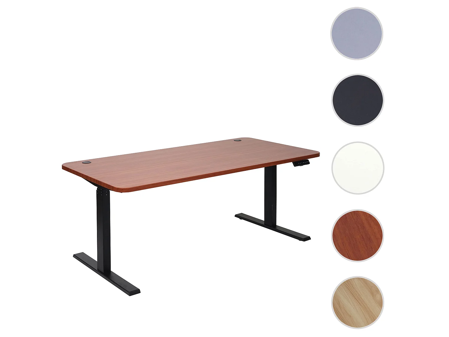 Schreibtisch MCW-D40, Natur, schwarz